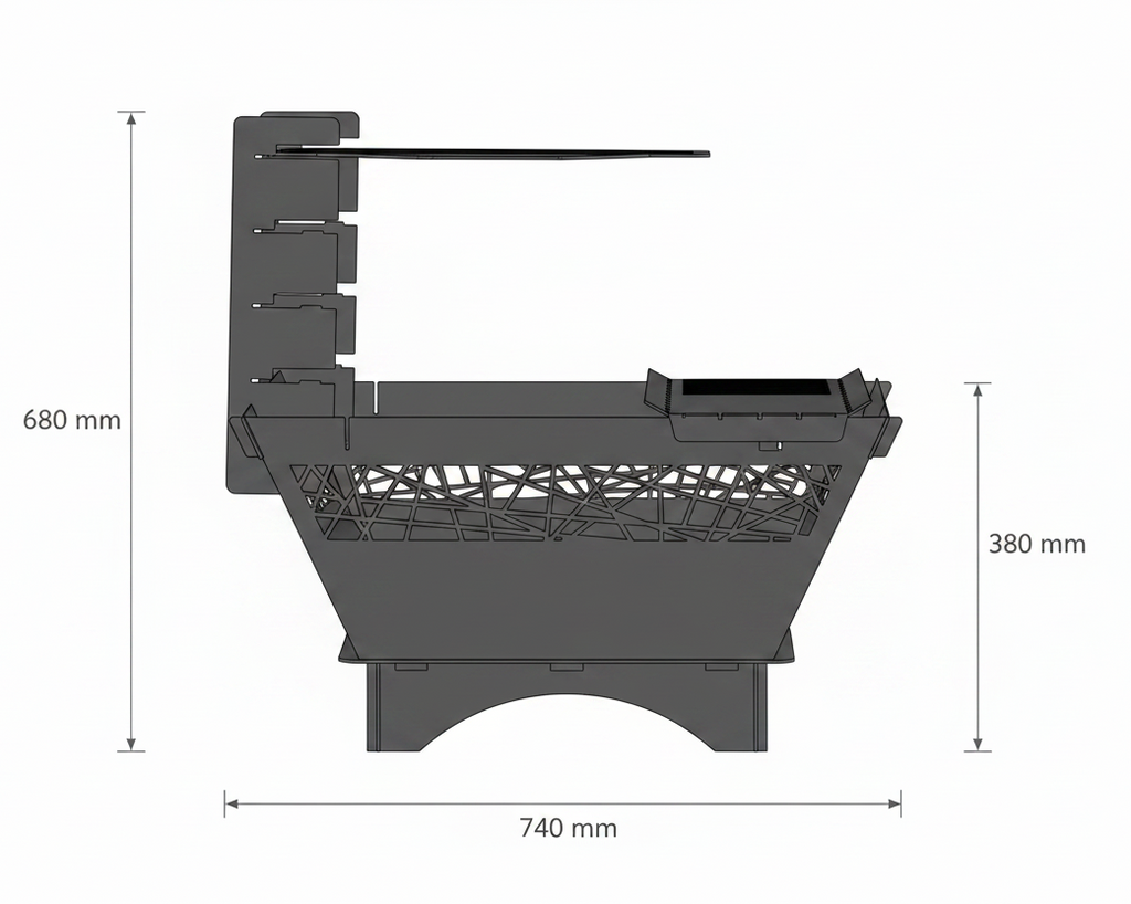Teknik Çizim - 680 / 380 / 740 mm